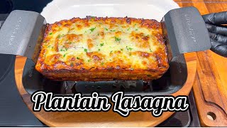 How to make plantain lasagna  Plantain Recipe  FRUGALLYT [upl. by Nerw]