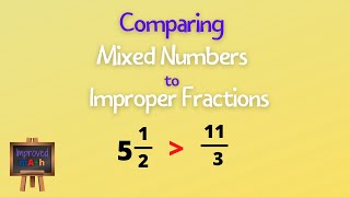 How To Compare Mixed Numbers to Improper Fractions  Math Help Videos  Math Tutor  Math Resources [upl. by Delsman]