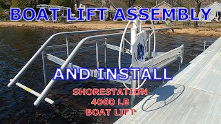 BOAT LIFT ASSEMBLY AND INSTALL [upl. by Holtz957]