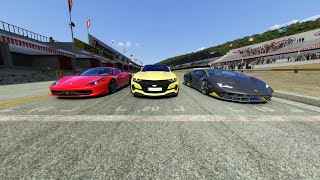 Chevrolet Camaro Bumblebee vs Ferrari 458 Italia vs Lamborghini Centenario  Transformers [upl. by Artemus]