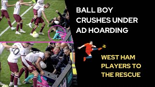 Ball Boy Rescued by West Ham Heroes After Fan Celebration Turns Chaotic in a soccer match [upl. by Hecklau]