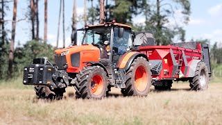 🔥Rozsiewanie wapna😍Rozrzutnikiem MetalFach Falcon😍Kubota M6122 amp M8560🔥 [upl. by Atikcir312]