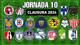 ✅️JORNADA 10 LIGA MX 2024 🇲🇽🇲🇽 [upl. by Anaeel]