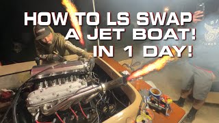 HOW TO LS SWAP BOAT IN A 1 DAY [upl. by Artim]