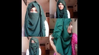 Fixed hijab and niqab tutorial  4 easy fixed hijab tutorial  Noshin nower❤❤ [upl. by Bertero]