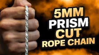 Sparkling Silver 5mm Prism Cut Rope Chain Review [upl. by Ahsenyt]