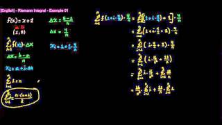 English Riemann Integral  Example 01 [upl. by Enaitsirhc]