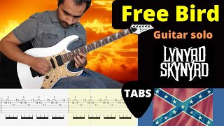 Free Bird solo guitar tab  Lynyrd Skynyrd  w Free guitar tabs [upl. by Oinotnaocram214]