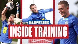 This Is How England Goalkeepers Train For A Match  Inside Training  Goalkeepers [upl. by Yahsan]