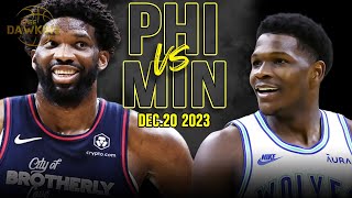 Philadelphia 76ers vs Minnesota Timberwolves Full Game Highlights  December 20 2023  FreeDawkins [upl. by Apfelstadt]