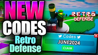 Retro Defense CODES  ROBLOX 2024 [upl. by Aurilia43]