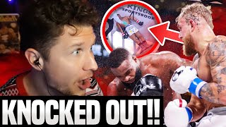 JAKE PAUL KNOCKS TYRON WOODLEY OUT COLD  LIVE REACTION [upl. by Pergrim]