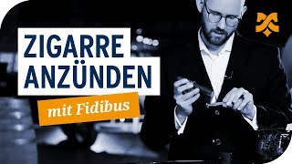 Zigarre anzünden mit Fidibus – brennender Holzspan [upl. by Nottnerb344]