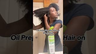 Do you prepoo Prepoo HairOiling OilingHair NaturalHairTips WashDay WashDayRoutine BigHair [upl. by Assadah589]