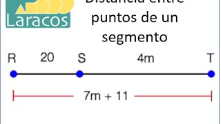 Distancia entre puntos de un segmento expresiones algebraicas 1 [upl. by Nidak]