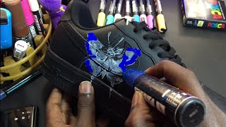 Custom Air Force 1 with posca markers [upl. by Aetnuahs580]