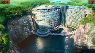 Visit Shanghais underwater Quarry Hotel 88 Meters Deep built on a quarry [upl. by Attenoj]