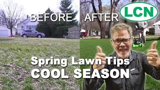 Spring Lawn Tips  COOL SEASON  Tall Fescue Ryegrass Kentucky Bluegrass  Nitro Boost [upl. by Accissej]