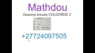 Gewone breuke volgorde 2 mathdou [upl. by Essinger211]