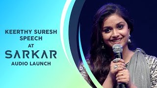 Keerthy Suresh Speech  Sarkar Audio Launch [upl. by Zapot]