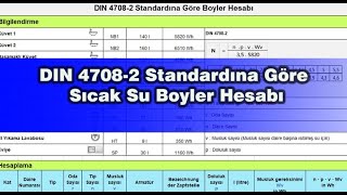 DIN 47082 Standardına Göre Sıcak Su Boyler Hesabı [upl. by Mellman731]