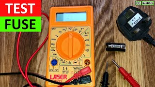 How to Test a Plug Fuse with a Multimeter  Check a Mains Plug Fuse with a Multimeter [upl. by Peery]