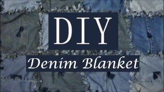 DIY Denim Tie Blanket no sewing required [upl. by Razec]