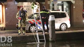 20181001 Brandweer duiker zoekt naar vermist persoon Leidsekade Leidschendam D8 [upl. by Naitirb]