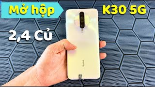 Unbox Redmi K30 5G tần số quét 120Hz chip 765G  Giá 24tr trên Shopee như thế nào [upl. by Odracer]