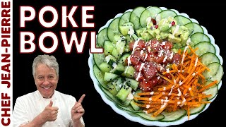 Delicious and Beautiful Poke Bowl  Chef JeanPierre [upl. by Ain]