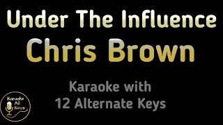 Under The Influence Karaoke  Chris Brown Instrumental Lower Higher Female Original Key [upl. by Ztirf]