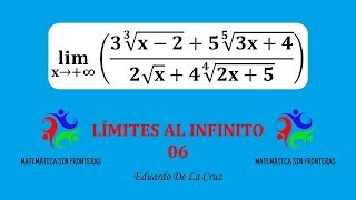 LIMITES AL INFINITO CON RADICALES MULTIPLES [upl. by Farrison]