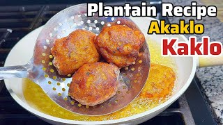 ghana plantain recipesGhana foodAkaklohow to prepare kakloplantain fritters [upl. by Nagy]