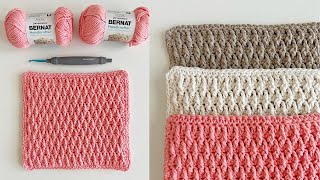 Crochet Alpine Stitch Hot PadsPot Holders [upl. by Ennairek]