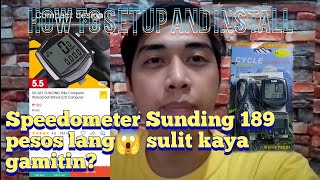 Murang speedometer Sunding SD581 bike computer  How to setup and install [upl. by Annay945]