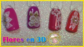 Ideas de FLORES DE ACRÍLICO Para Uñas  Flor Básica en 3D [upl. by Euqinitram431]