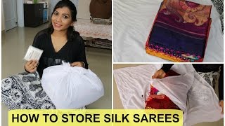 How To Store Silk Sarees  Silk Saree Maintenance [upl. by Malvino]