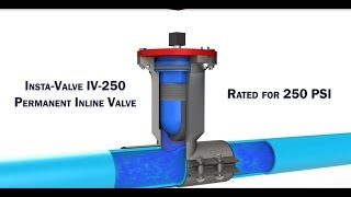 InstaValve  Gate Valve inserted onto live water line Advanced Flow Technologies [upl. by Hootman]