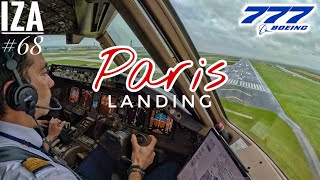 B777 CDG 🇫🇷 Paris  LANDING 27R  4K Cockpit View  ATC amp Crew Communications [upl. by Hamlani]