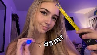 ASMR measuring and sketching you✏️fast amp aggressive up close inaudible whispers [upl. by Chipman881]