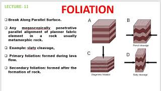 Lecture12 FOLIATION STRUCTURAL GEOLOGY [upl. by Yoong322]