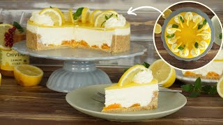 No Bake Lemon Curd Torte  ZitronenCremetorte ohne Backen  Sommerliche Torte ohne Gelatine [upl. by Erin297]