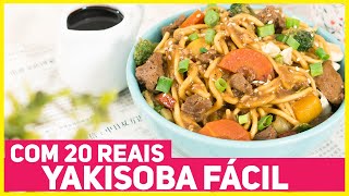 COMO FAZER YAKISOBA POR SÓ 20 REAIS  Receita de Yakisoba de Carne Fácil  Receitas de Minuto 585 [upl. by Bartley]