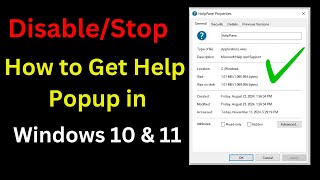 How to Disable or Stop quotHow to Get Helpquot Popup in Windows 10 amp 11 [upl. by Eentirb]