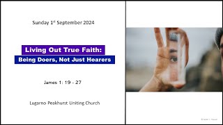 Lugarno Peakhurst Uniting Church Online Service Sunday 1st September 2024 [upl. by Etnomaj]