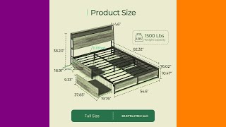 10 Best Full Bed With Storage June 2024 [upl. by Arihs]