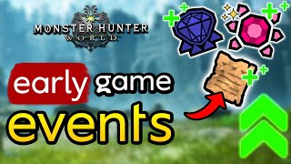 EVERY Player Should Do These EARLY Events  Monster Hunter World Guide [upl. by Yetah]