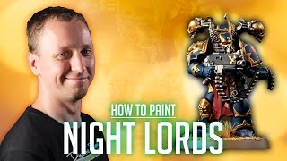 How to Paint Night Lords Chaos Space Marines for Warhammer 40000 with Duncan Rhodes [upl. by Lyram]