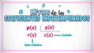 MÉTODO de los COEFICIENTES INDETERMINADOS con EJEMPLOS [upl. by Annaeiluj]