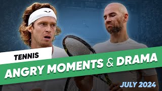 Tennis Angry Moments amp Drama  July 2024 [upl. by Aiehtela]